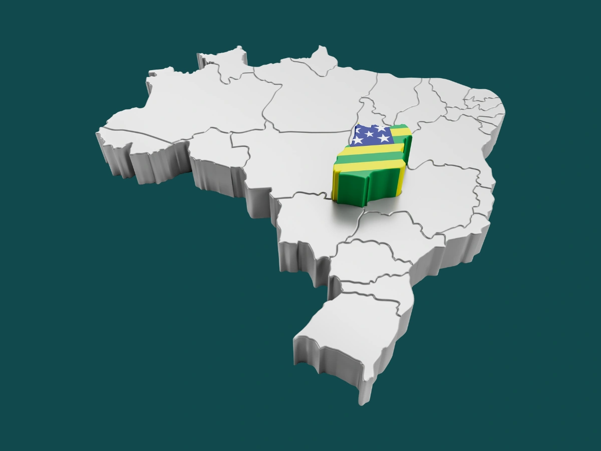 Mapa ilustrativo do atendimento da Verid em cidades de Goiás